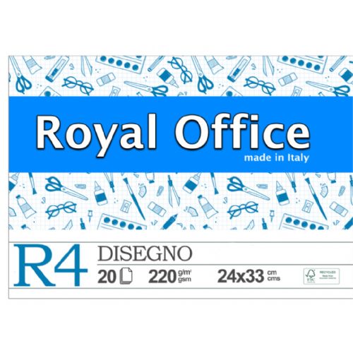 BLOCCO ROYAL OFFICE R4 24X33 LISCIO 220GR 20FG